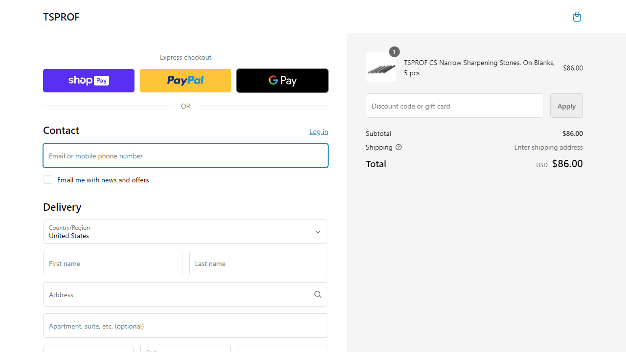 How to apply TSPROF coupon code